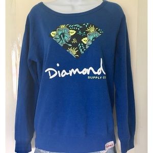 Diamond Supply Co. blue graphic design sweater!